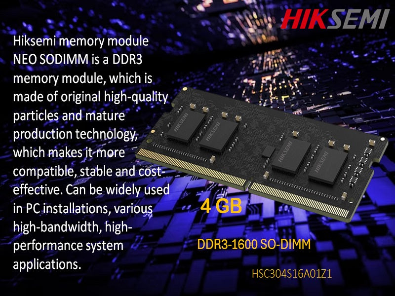 HIKSEMI Neo Ddr3 1600 4Gb Laptop Ram