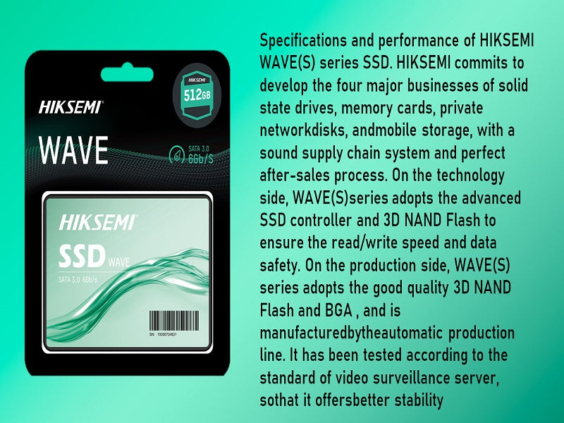 HIKSEMI 512Gb Wave Sata 3.0 6Gb/S Ssd