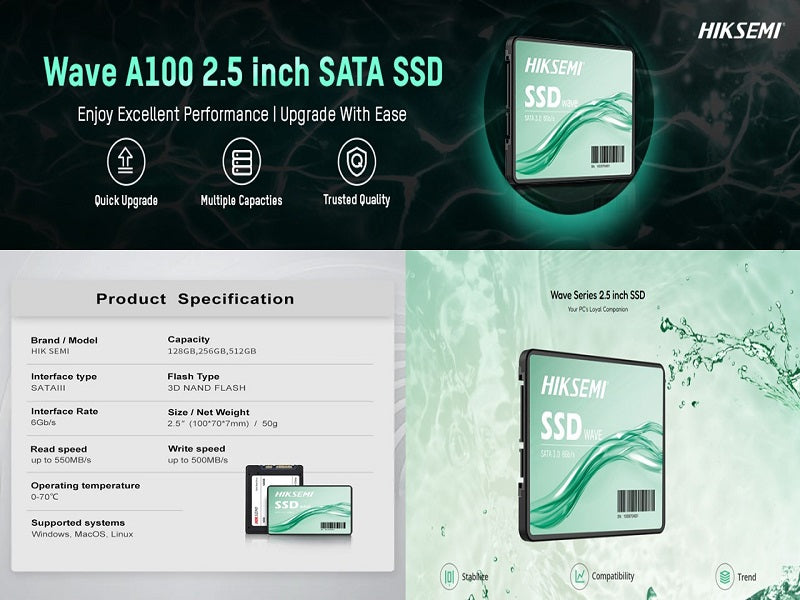 HIKSEMI 1Tb Wave Sata 3.0 6Gb/S Ssd