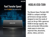 HIKSEMI 512Gb Spear Portable Ssd Black