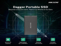 HIKSEMI 1Tb Dagger Portable Ssd Black