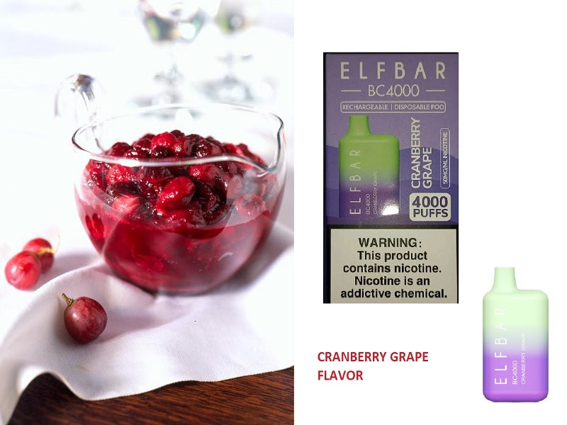 ELFBAR Bc4000 Dispo Cranberry Grape