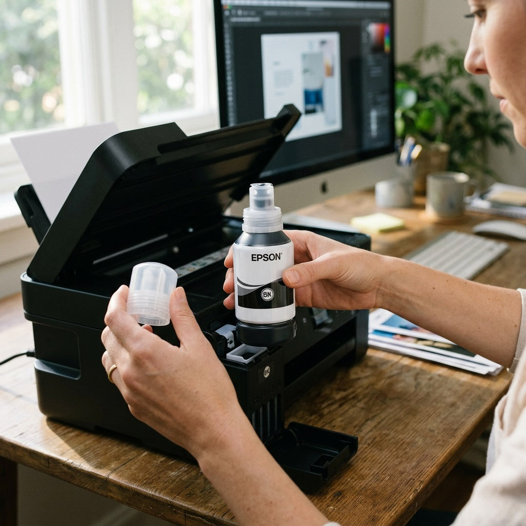 Epson 110 Black Ink Bottle - EcoTank M110/M1120/M2170/M3170, 6500 Pages
