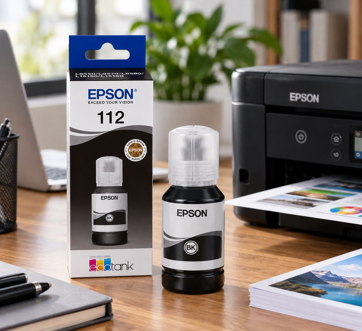 EPSON 112 Ink 127Ml Pigment Black Bottle