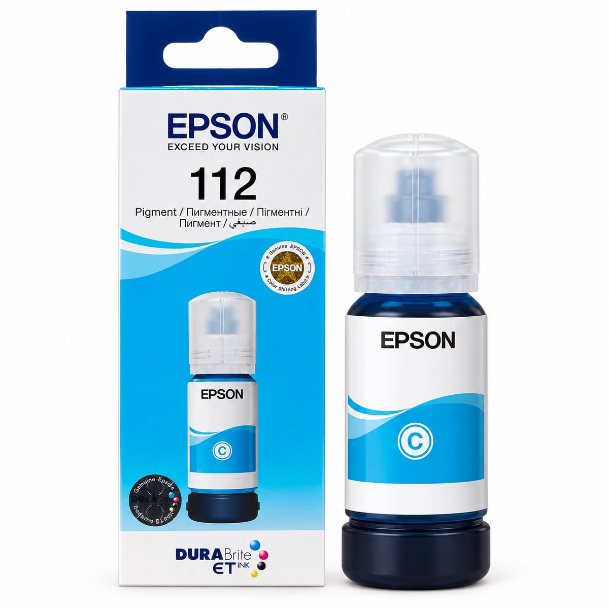 Epson 112 EcoTank Cyan Pigment Ink Bottle 70ml (C13T06C24A)