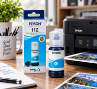 Epson 112 EcoTank Cyan Pigment Ink Bottle 70ml (C13T06C24A)