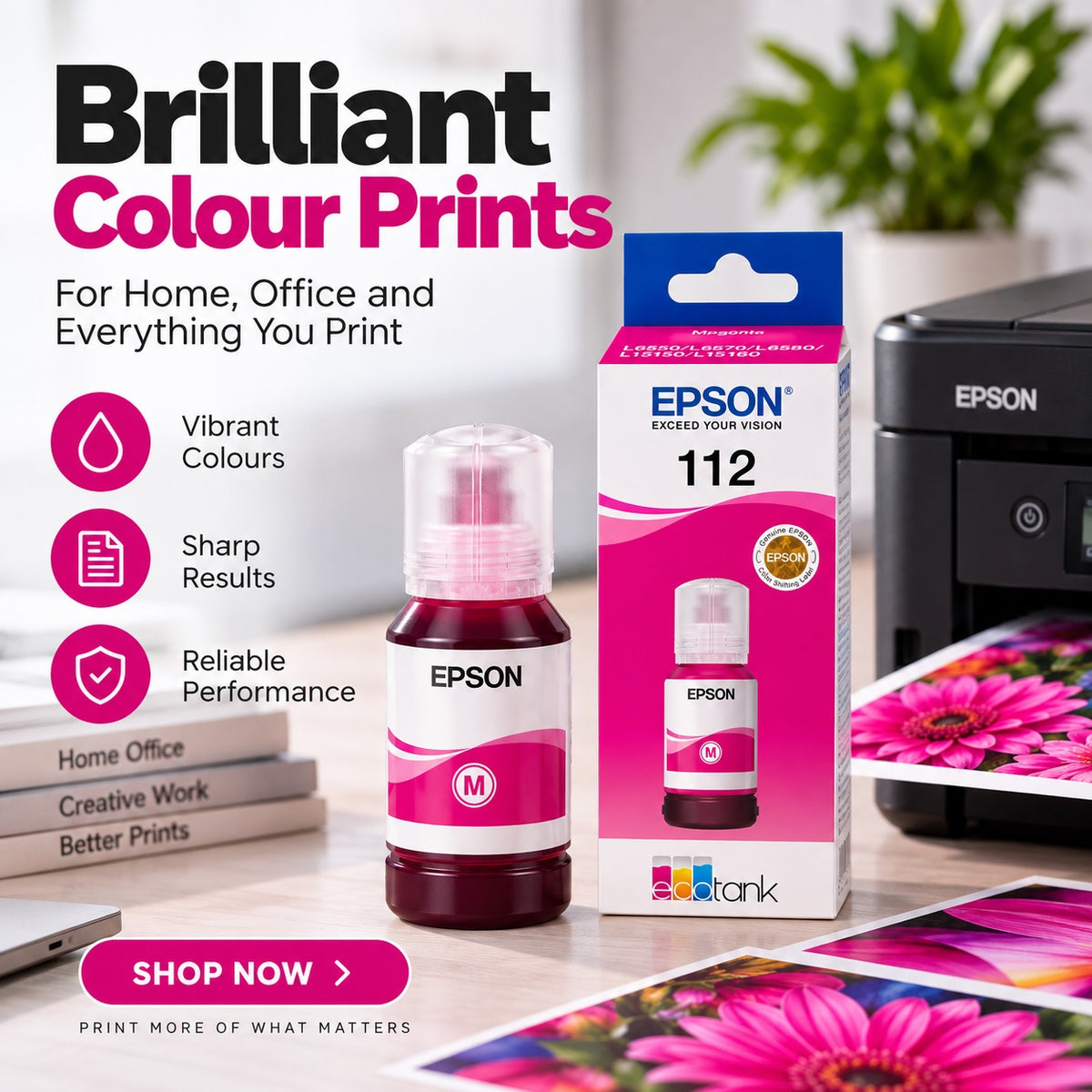 EPSON 112 Ink 70Ml Magenta Bottle