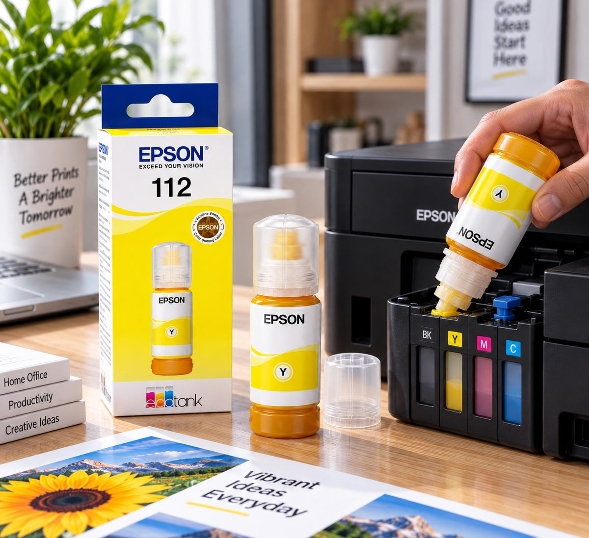 EPSON 112 Ink 70Ml Yellow Bottle