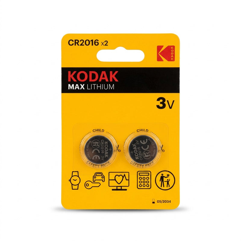 Kodak Max Lithium CR2016 2X Battery