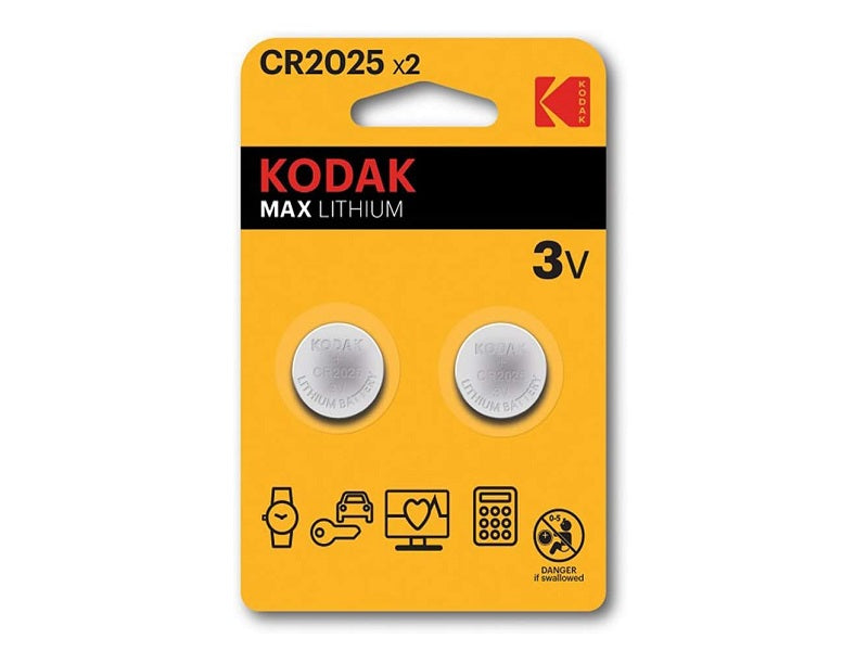 Kodak Max Lithium CR2025 2X Battery