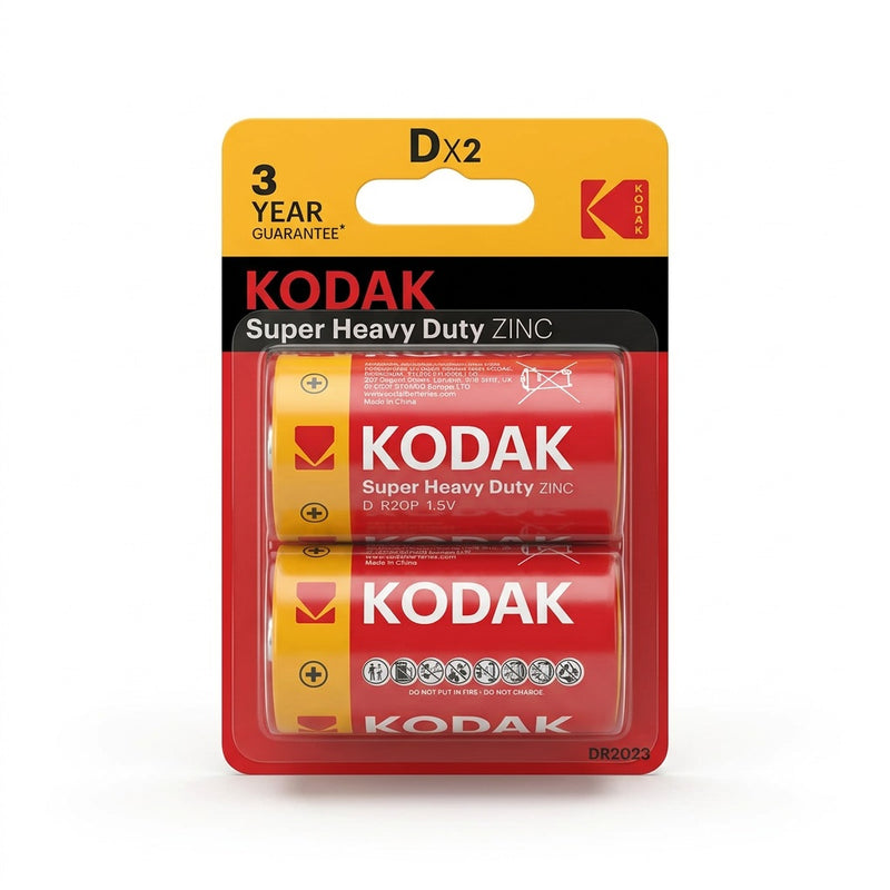 KODAK Super Heavy Duty Zinc D R2OP 1.5V