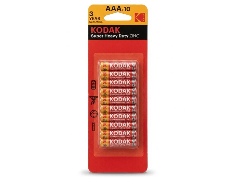 KODAK ZINC SUPER HEAV AAA BATTERY AAAX10