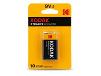 Kodak Xtralife Alkaline 9V battery in retail blister pack packaging