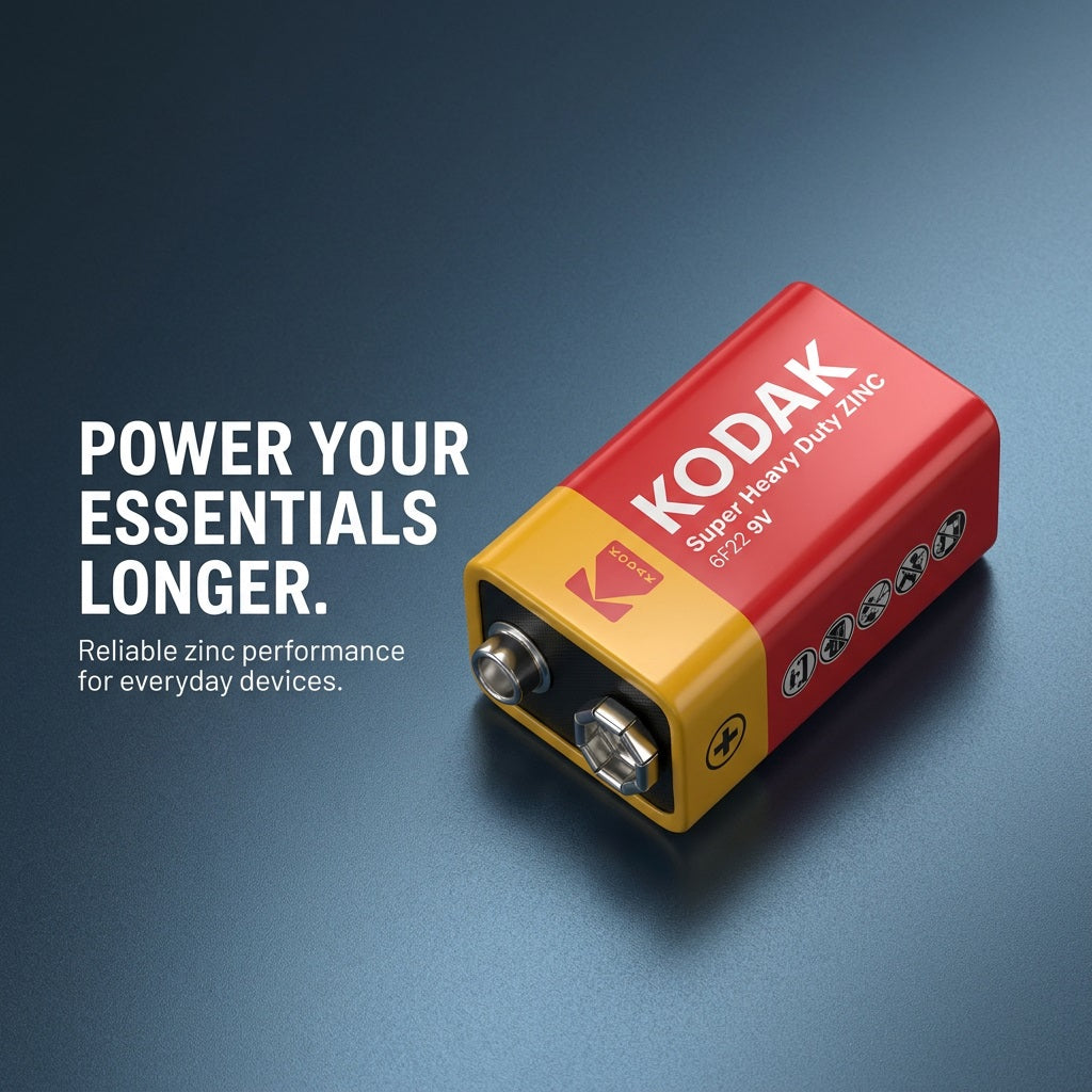 KODAK SUPER HEAVY 9V BATTERY RED