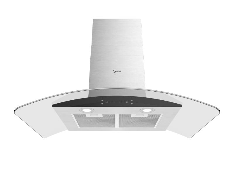MIDEA ISLAND EXTRACTOR FAN -CURVED GLASS