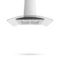 Midea Island Extractor Fan -Curved Glass