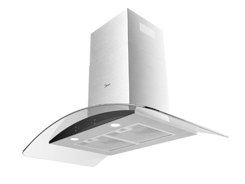 MIDEA ISLAND EXTRACTOR FAN -CURVED GLASS
