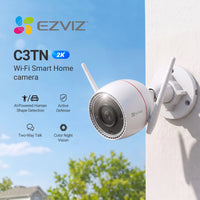 EZVIZ C3TN 3MP 2K Smart Home Camera - 2.8mm, Colour Night Vision, IP67 (CS-C3TN)