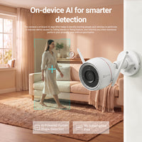 EZVIZ C3TN 3MP 2K Smart Home Camera - 2.8mm, Colour Night Vision, IP67 (CS-C3TN)