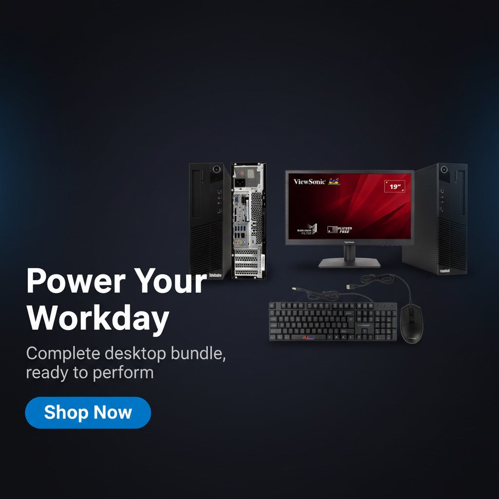 Demo Lenovo i5 4th Gen 8GB RAM 240GB SSD Windows 10 Pro + Brand New ViewSonic 19" Monitor Bundle