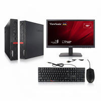 Demo Lenovo ThinkCentre Tiny M710q i3 7th Gen 8GB RAM 128GB SSD Windows 10 + ViewSonic 19" Monitor Bundle