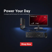 Demo Lenovo ThinkCentre Tiny M710q i3 7th Gen 8GB RAM 128GB SSD Windows 10 + ViewSonic 19" Monitor Bundle