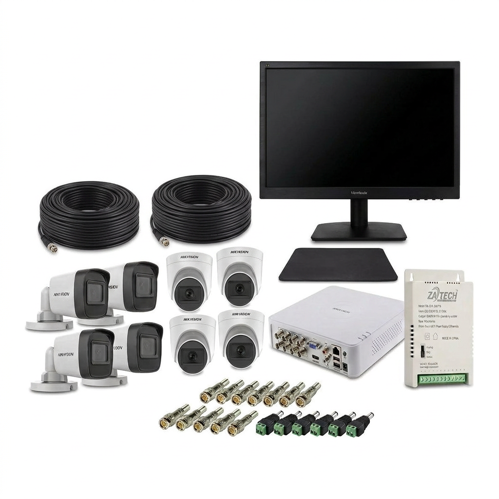 CCTV Security System Kit 8-Channel 8 Cameras with Monitor