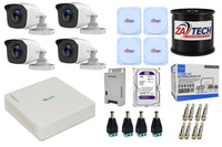 HiLook 4CH 2MP CCTV Kit with 4 Bullet Cameras, 1TB HDD, 100m RG59 Cable & Connectors – Complete Security System