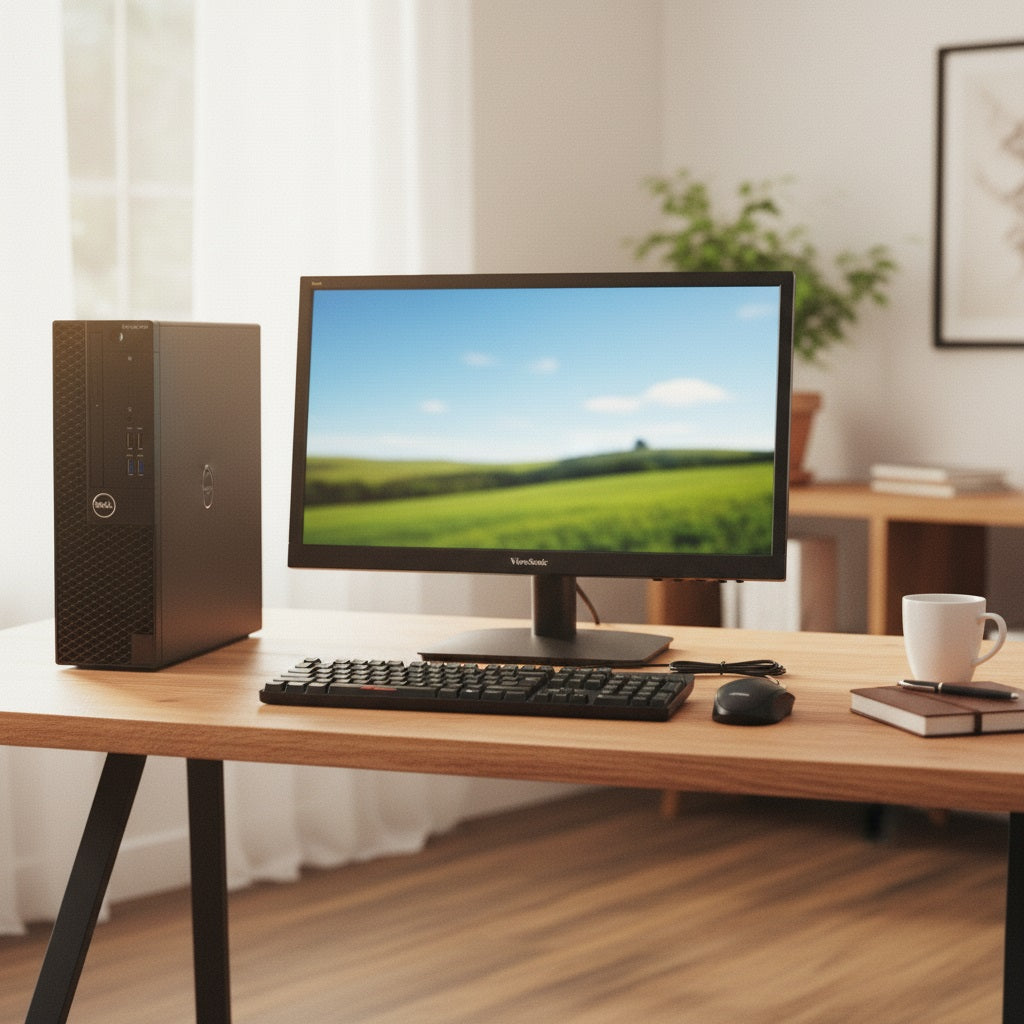 Demo Refurbished Dell OptiPlex 3060 i5 8th Gen 8GB RAM 240GB SSD Windows 10 Pro + ViewSonic 19" Monitor Bundle
