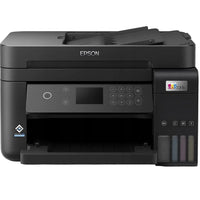 Epson EcoTank L6270 printer, front view with control panel and EcoTank ink tanks