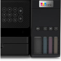 Close-up of the L6270 keypad, screen and CMYK ink tank column