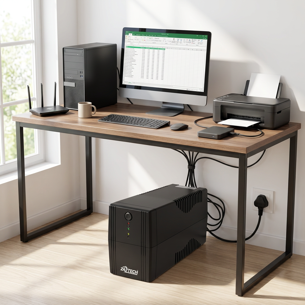 ZATECH 1000VA/500W Power Backup