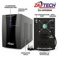 ZATECH 3000VA/1800W Power Backup