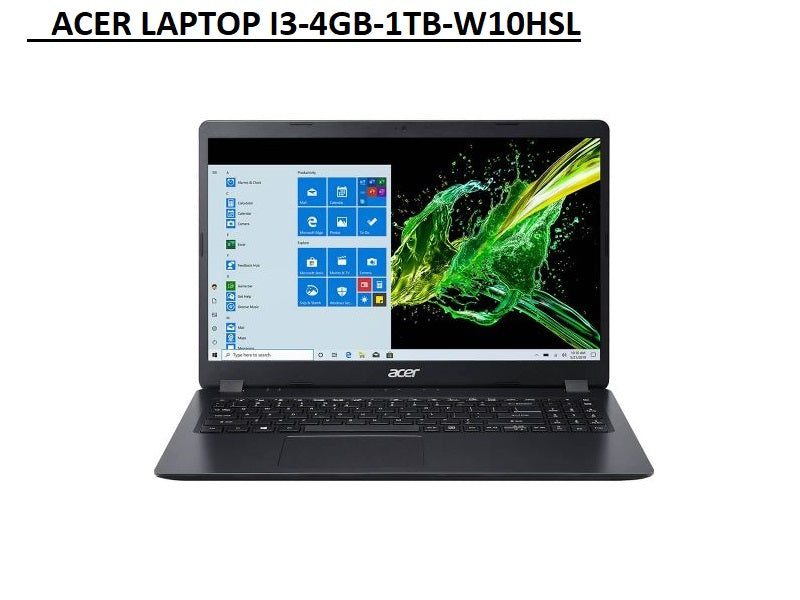 ACER Laptop I3-4Gb-1Tb-W10Hsl