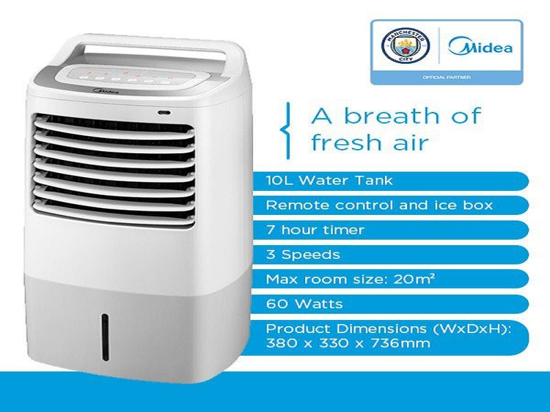 MIDEA 10L Air Cooler White