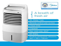MIDEA 10L Air Cooler White