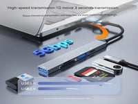 TYPE C/Usb-Usb 3.0 X 2-Sd-Tf-Tc Card Rea