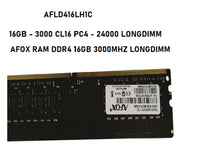 AFOX Ram Ddr4 16Gb 3000Mhz Longdimm
