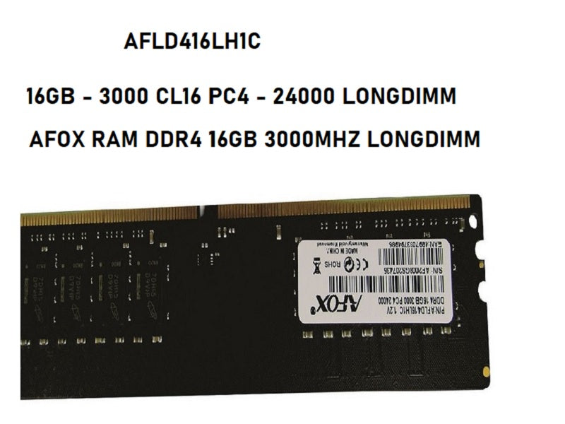 AFOX Ram Ddr4 16Gb 3000Mhz Longdimm