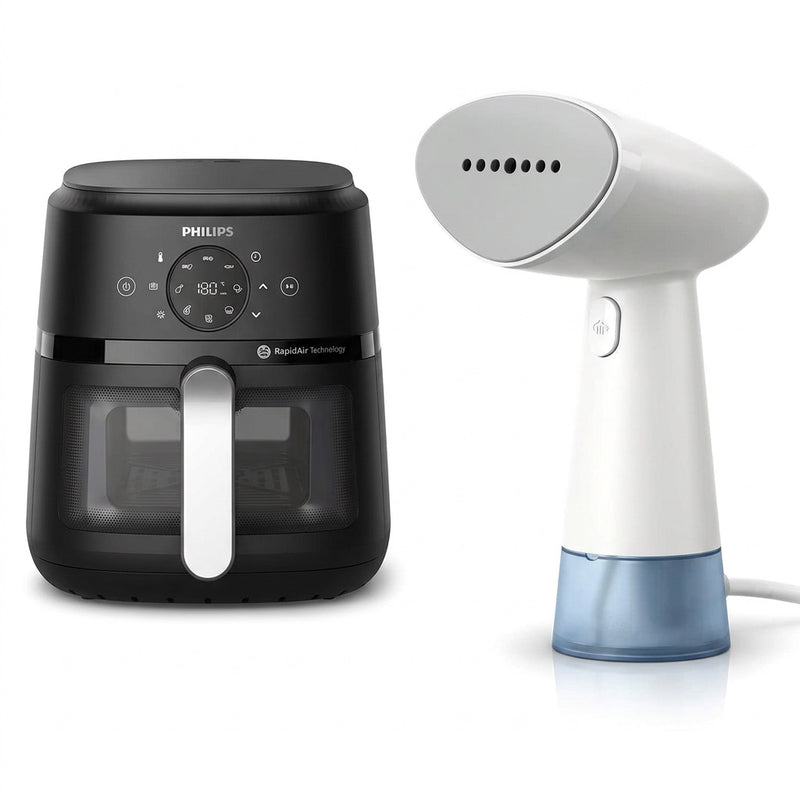 Philips NA231/00 6.2L airfryer and STH1000/10 handheld garment steamer bundle