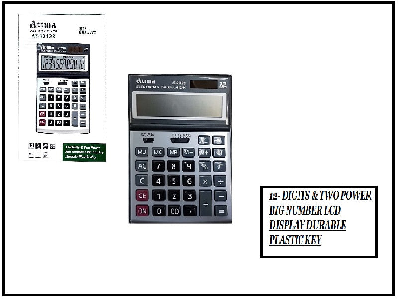 ATIMA Desktop Calculator 12 Dig At-2212B