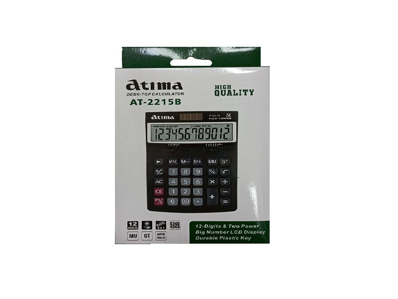 ATIMA Desktop Calculator 12 Dig At-2215B