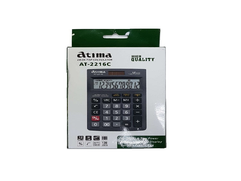 ATIMA Desktop Calculator 12 Dig At-2216C