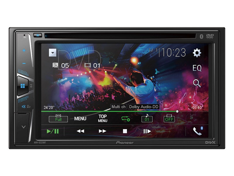PIONEER 6.2" Bt/Cd/Dvd 2X4 Double Din