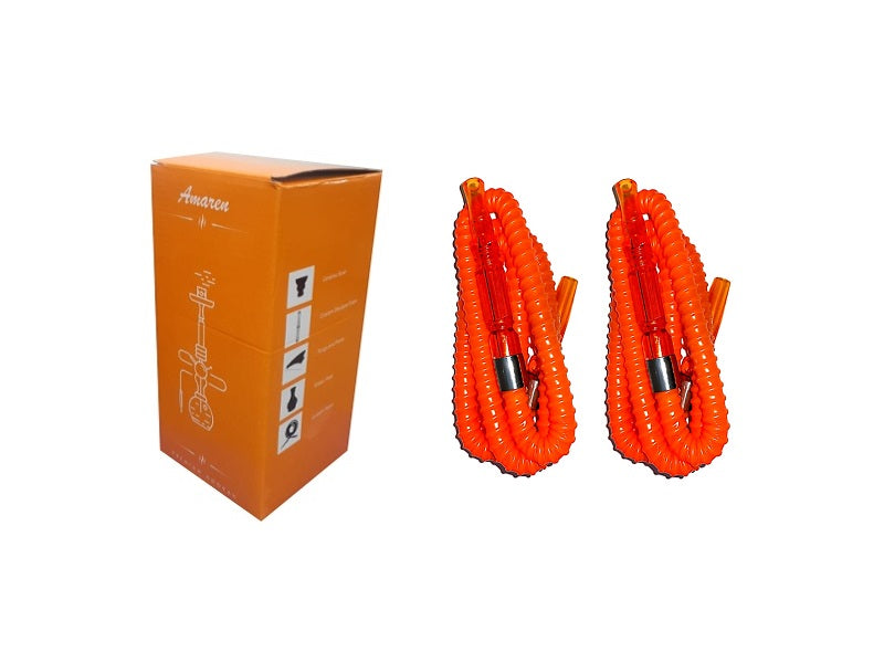 AMAREN Baby 2 Pipe Hookah Orange - Sm