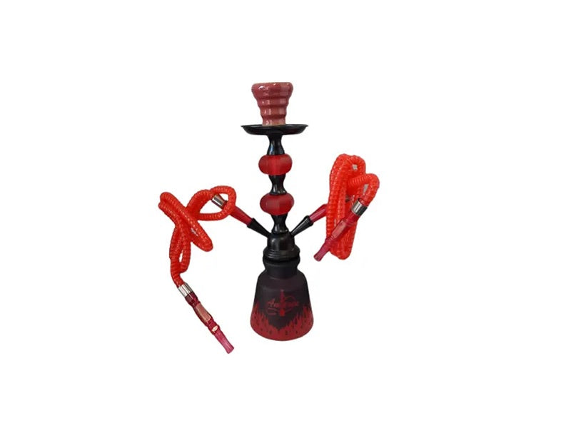 AMAREN Baby 2 Pipe Hookah  Red  - Sm