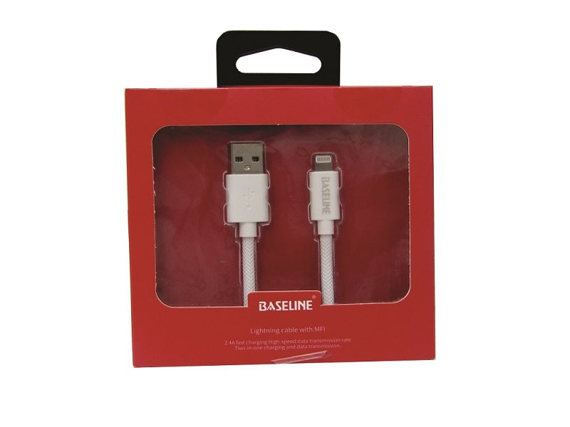 BASELINE Lightning Cable /2.4Amp/1M/Pvc+