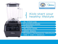 MIDEA 2L Xtreme Blender 2200W Black