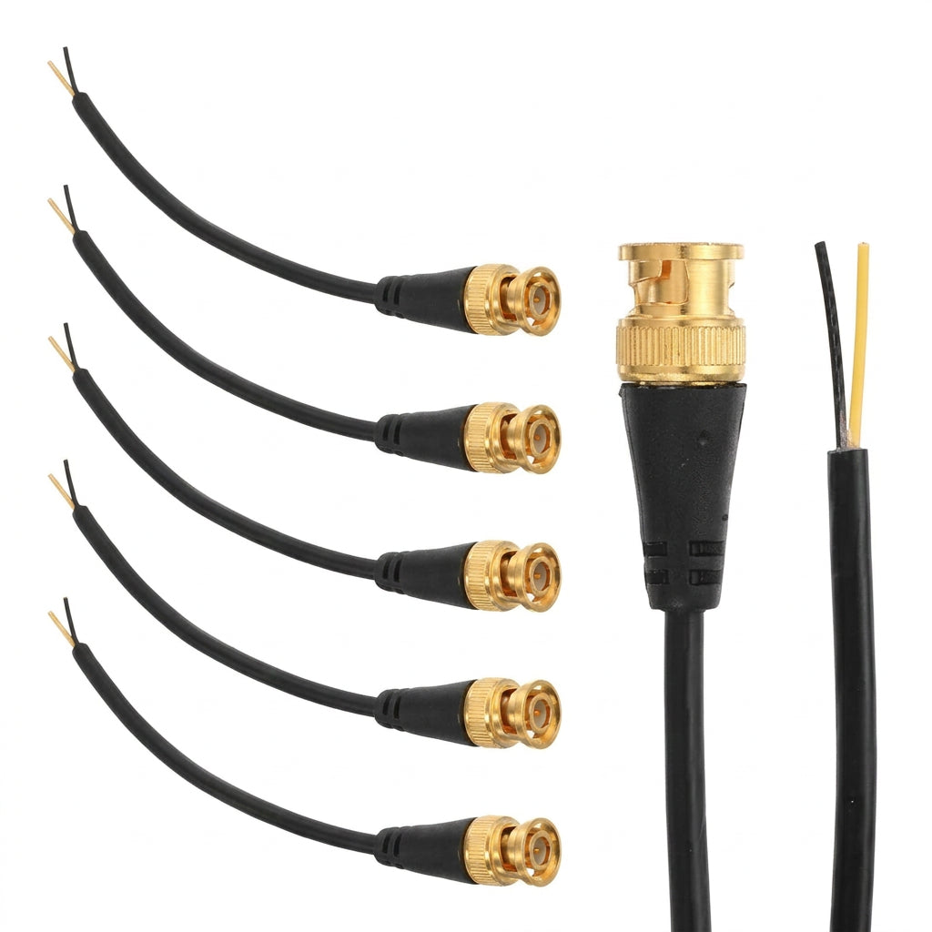 Black BNC Pigtail Cable Connector with Bare Wire Leads for CCTV Cameras & DVR Systems – view 3