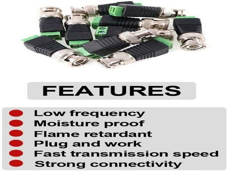 BNC Male to Terminal Block Connector